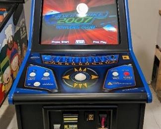 2007 Silver Strike Arcade Bowling Game. Manufactured by Incredible Technologies and was purchased new by the seller. The cabinet, monitor and buttons all look to be in great shape and working order. Serious bidders should come to the inspection to play a game!