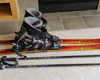 K2 Skis/Technica Boots and Scott Poles. All pieces look to be in great condition! The ski boots are a size 12.
