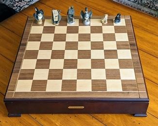 Ducks Unlimited Chess Set. All pieces look to be included and in great condition. The chessboard measures 21" x 21" and 4.5" high.