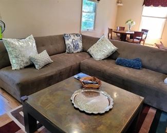 $1,000 3 Piece Sectional Microfiber Mocha Color