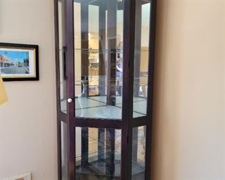 5 shelf curio cabinet 83 by 33 $150