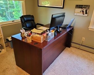 Executive desk cherry wood 60 by 30" $200 with chair
