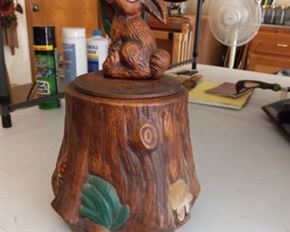 California Pottery Bunny Cookie Jar