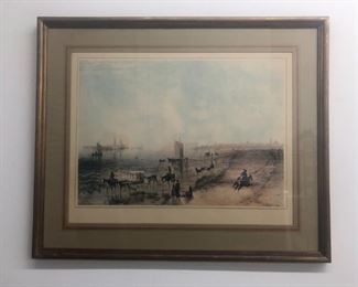 Daniel Thomas Egerton 1840 original lithograph "Veracruz"