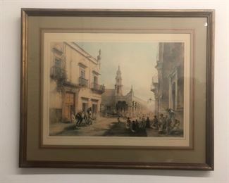 Daniel Thomas Egerton 1840 original lithograph "Aguas Calientes"