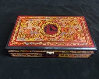 Olinala carved tea box from Mexico