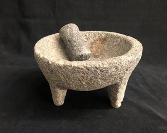 10 inch volcanic rock "Molcajete"
