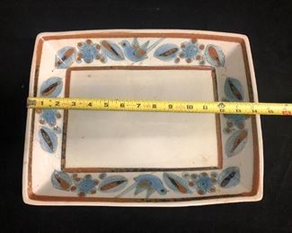 "El Palomar" Blue Tonala, Mexico pottery.