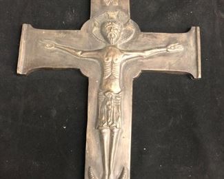 Byzantine metal/bronze wall crucifix
