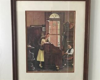 Norman Rockwell The Marriage License Print