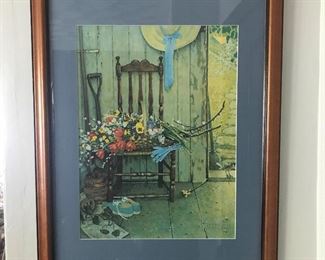 Norman Rockwell Spring Flowers Print
