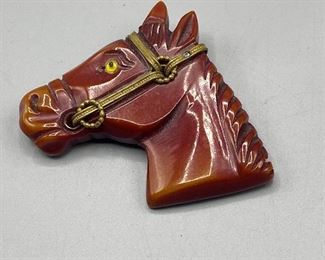 Bakelite Horse Pin