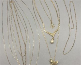 Delicate GoldToned Chains  Necklaces