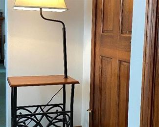 Lamp Table With Wrought Iron Detail