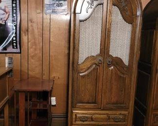 Ar-moire , mahogany display cabinet