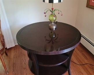 3 tiered table, art lamp