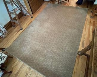 BUY IT NOW $100 Kerastan wool rug, measures 6.5 x 10', custom cut and bound