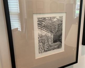 BIN $400, Kyoto #7, framed, limited edition etching & aquatint, 129/150, signed by Ryohei Tanaka. Art: 6.5" x 8", frame: 19.5" x 18"