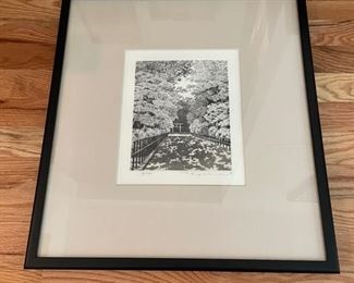 BIN $400, Kyoto #14, framed, limited edition etching & aquatint, 56/150, signed by Ryohei Tanaka.