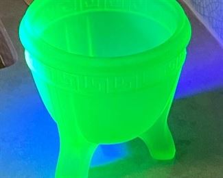 Vintage Uranium Glass Vessel