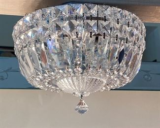 BUY IT NOW $200 Swarovsky Crystal Ceiling Dome Fixture
