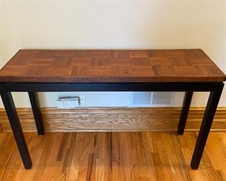 BUY IT NOW $100 Metal and Parquay Accent Table. 46" x 14.5" x 28.5"