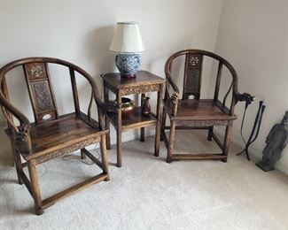 Antique Chinese wedding chairs