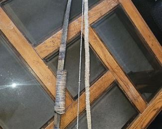 Primitive bow and arrow