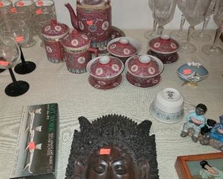 Tea sets, masks