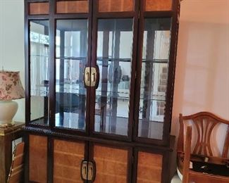 Fabulous two tone china cabinet and storage
