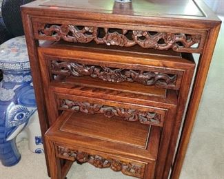 Antique Rosewood nesting tables