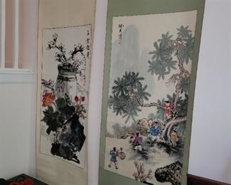 Old watercolor  scrolls