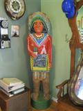 HAND CARVED CIGAR STORE INDIAN FROM OKLAHOMA
