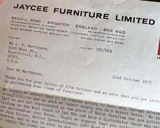 Jaycee company letterhead regarding purchasing more items