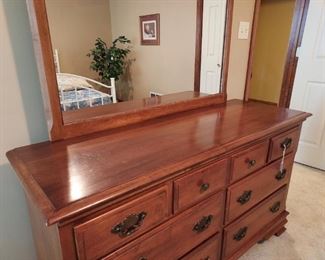 Ethan Allen dresser and mirror $125