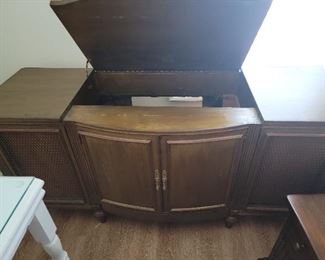 Old stereo cabinet with everything out of it