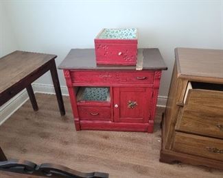 Red side table 