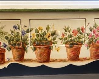 Camden Field Fine Hand painted “Les Fleurs De Georgette” Sideboard