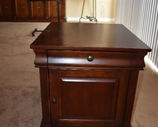 Accent Table with Drawer and Cabinet 