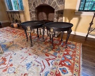 Pair tables 
Great rug