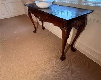 Marble top console table -marble as is 