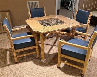Great rattan table and chairs 