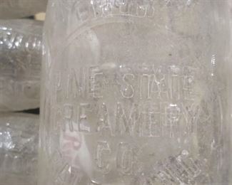 Vintage Pine State Milk Bottles
