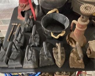 Lots of Cast Iron Irons