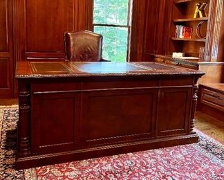Executive Desk with Leather Top