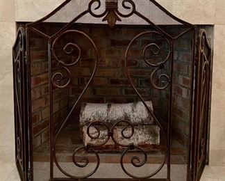 Folding Fireplace Screen