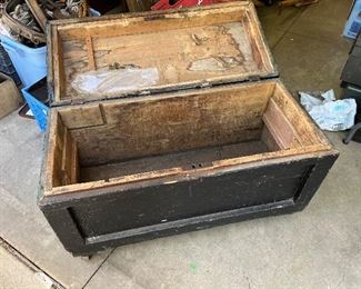 WE HAVE A FEW ANTIQUE CARPENTERS TOOL BOXES