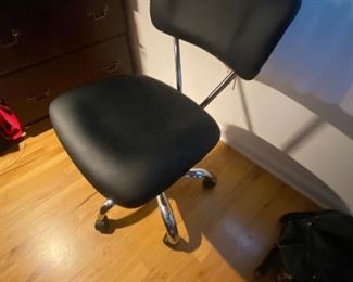 Black leather office chair 