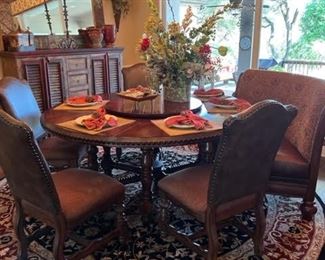 Dining settee.