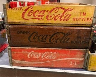 Vintage Coca Cola crates 